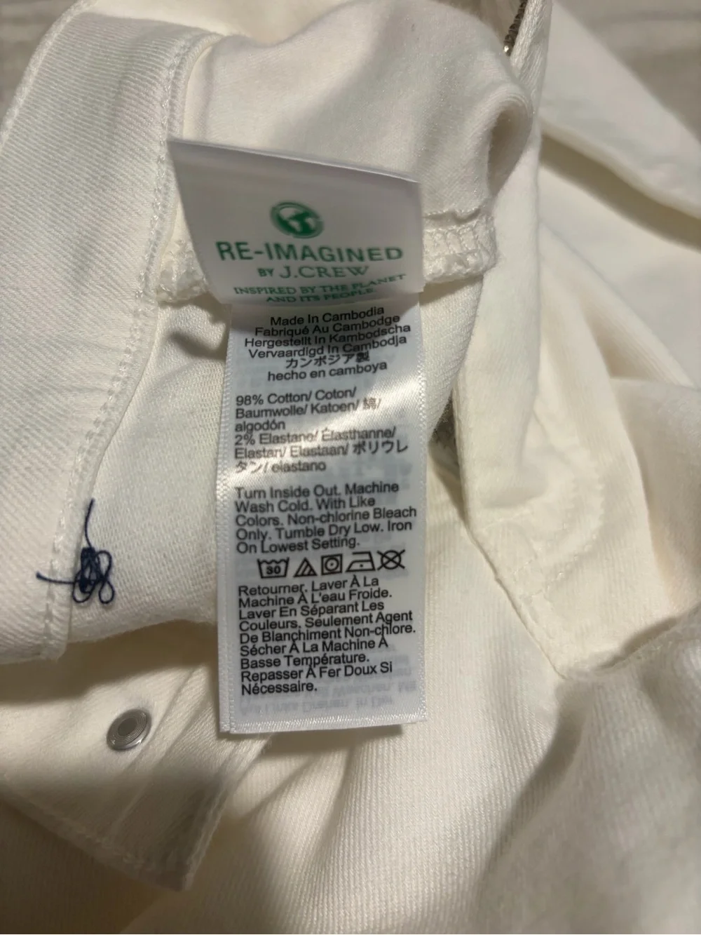 J. Crew White Straight-Leg Women's Jeans